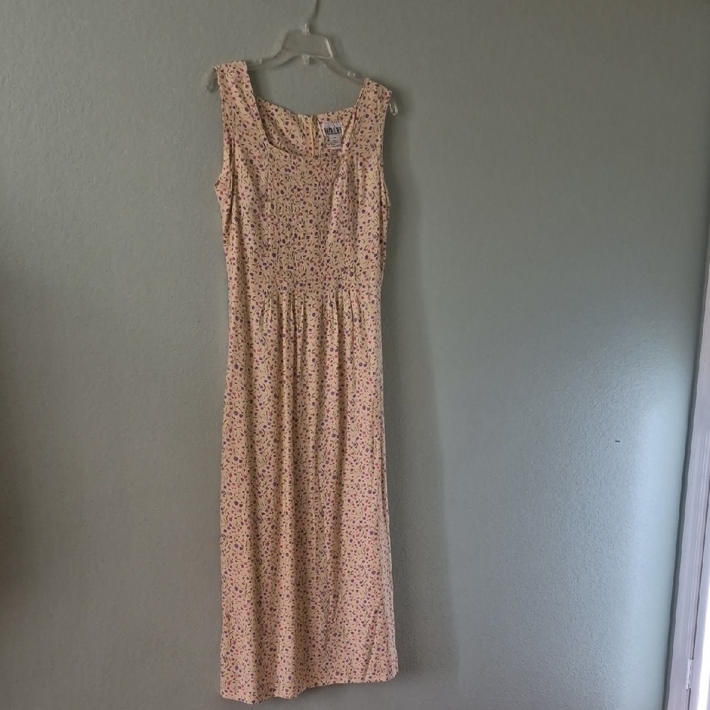 Robbie Bee Peach Floral Sleeveless Maxi Dress